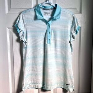 3/25$💥 Nike Golf Tour Performance Dri-fit shirt short sleeve blue women medium
